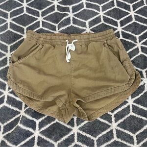 Billabong Tan Elastic Waist Drawstring Shorts Size Small Casual Beach